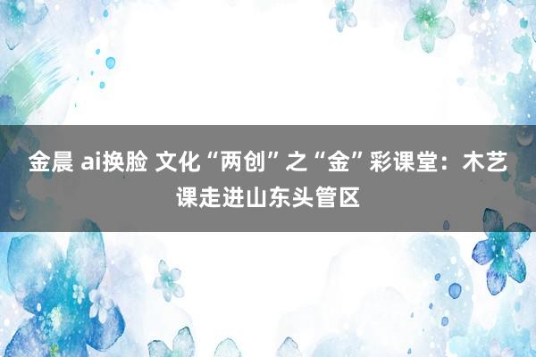 金晨 ai换脸 文化“两创”之“金”彩课堂：木艺课走进山东头管区